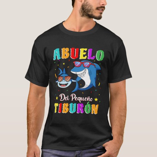 Abuelo del Pequeño Tiburón nieto cumpleaños tiburó Tシャツ (正面)