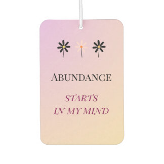 Abundance Mindset – Flowers of Abundance カーエアーフレッシュナー