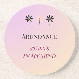 Abundance Mindset – Flowers of Abundance コースター