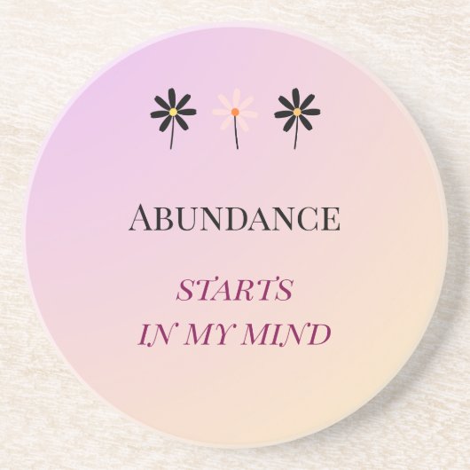 Abundance Mindset – Flowers of Abundance コースター (正面)