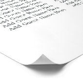 Abundant Foliage Wedding Seating Chart ポスター (角)