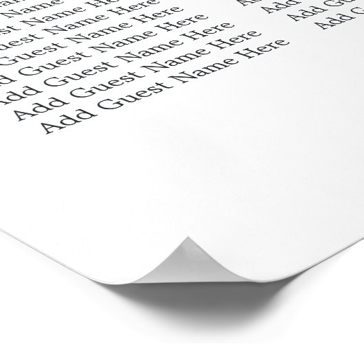 Abundant Foliage Wedding Seating Chart ポスター (角)