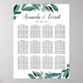 Abundant Foliage Wedding Seating Chart ポスター (正面)