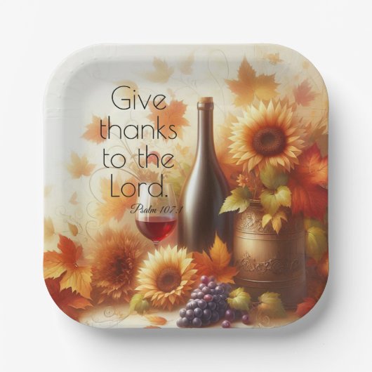 Abundant Grace & Autumn Glory ペーパープレート (正面)