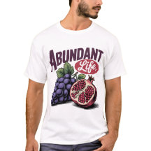 Abundant Life Grapes Pomegranate Retro Tee