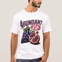 Abundant Life Grapes Pomegranate Retro Tee Tシャツ
