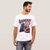 Abundant Life Grapes Pomegranate Retro Tee Tシャツ (正面フル)