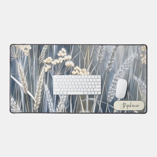 Abundant Wheat Stalk Custom デスクマット (キーボード&マウス)
