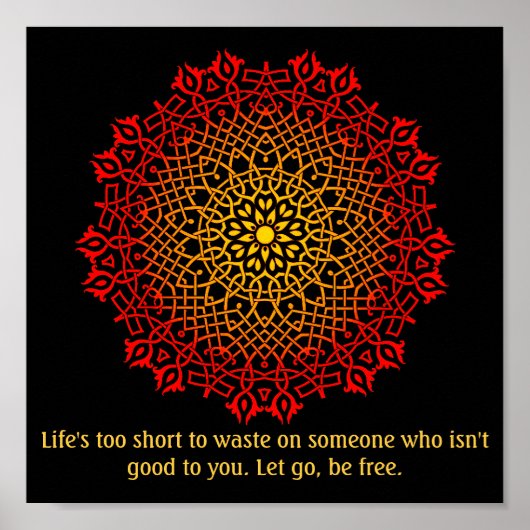 Abuse Survivors Mandala Inspirational Poster ポスター (正面)