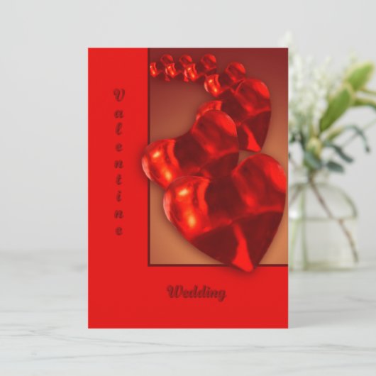 abwのバレンタインの結婚式 招待状 (スタンド正面)