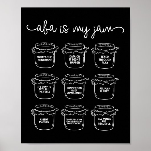 Abyは私のジャム自閉症の意識行動アナリスト ポスター (正面)