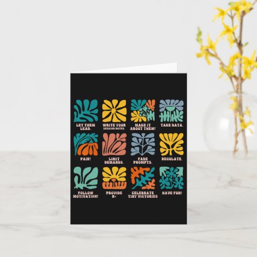 Aby Applied Behavior Analyst Advocate Autism Let カード (黄色い花)