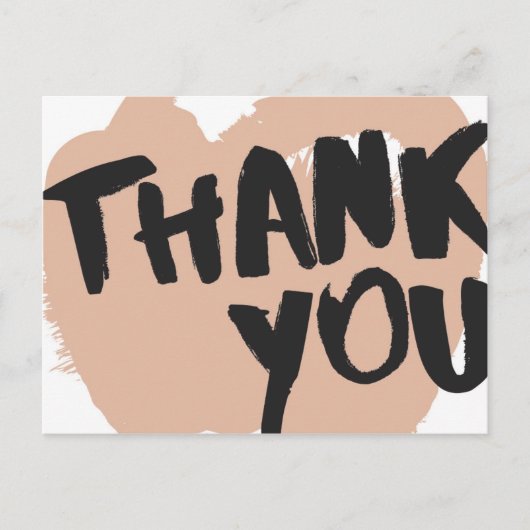 Abysブラシレタリングありがとうポストカードメーラー ポストカード (正面)