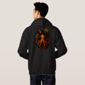 Abyss Kraken – Glowing Steampunk Octopus Hoodie パーカ (裏面フル)
