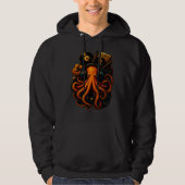 Abyss Kraken – Glowing Steampunk Octopus Hoodie パーカ (正面)