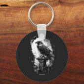 Abyssal Gaze Heavy Metal Raven Skull キーホルダー (正面)