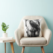 Abyssal Gaze Heavy Metal Raven Skull クッション (椅子)