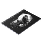 Abyssal Gaze Heavy Metal Raven Skull ノートブック (左側)