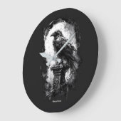 Abyssal Gaze Heavy Metal Raven Skull  ラージ壁時計 (傾斜)