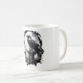 Abyssal Gaze Heavy Metal Raven Skull Mug コーヒーマグカップ (正面右)