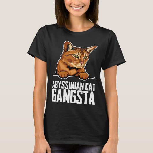 Abyssinian  Abyssinian cat  Abyssinian mom  9 Tシャツ (正面)