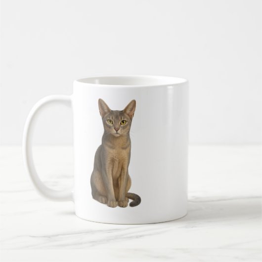 Abyssinian Blue Cat Mug コーヒーマグカップ (左)