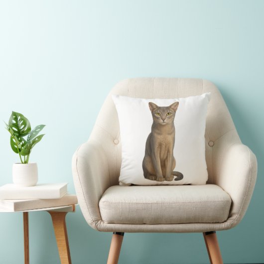 Abyssinian Blue Cat Pillow クッション (椅子)