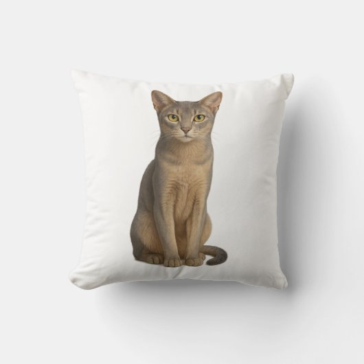 Abyssinian Blue Cat Pillow クッション (正面)
