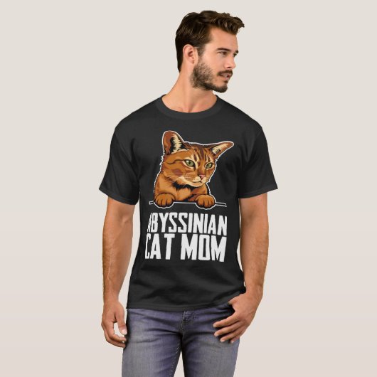 Abyssinian cat  Abyssinian  Abyssinian kitten Tシャツ (正面フル)