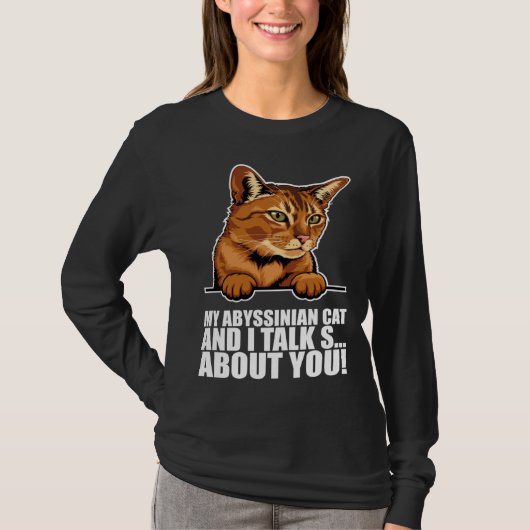 Abyssinian cat  Abyssinian  Abyssinian kitten Tシャツ (正面)