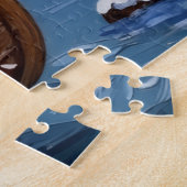 Abyssinian Cat Christmas Boat Holiday ジグソーパズル (側面)