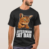 Abyssinian cat dad tシャツ (正面)