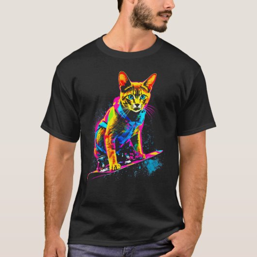 Abyssinian Cat Snowboard Tシャツ (正面)