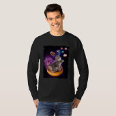 Abyssinian Cat Space Donuts  Kitty in Space Kid Tシャツ (正面フル)