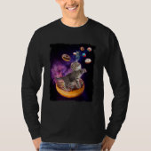 Abyssinian Cat Space Donuts Kitty in Space Kid Tシャツ (正面)