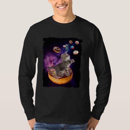 Abyssinian Cat Space Donuts  Kitty in Space Kid Tシャツ (正面)
