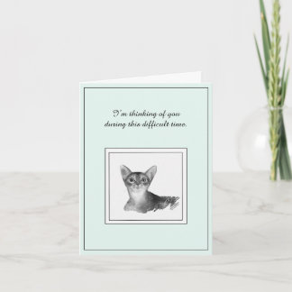 Abyssinian Cat Sympathy Card カード
