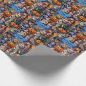 Abyssinian Cats Trick-or-Treating in Halloween Cos ラッピングペーパー (角)