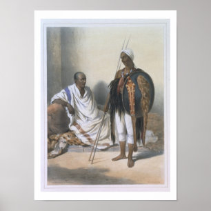 Abyssinian Priest and Warrior, illustration from ' ポスター