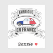 Abzeichen Oldtimer 2cv fabrique en France シール (シート)