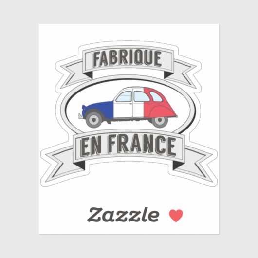 Abzeichen Oldtimer 2cv fabrique en France シール (シート)