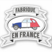 Abzeichen Oldtimer 2cv fabrique en France シール (正面)