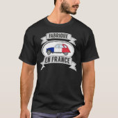 Abzeichen Oldtimer 2cv fabrique en France Tシャツ (正面)