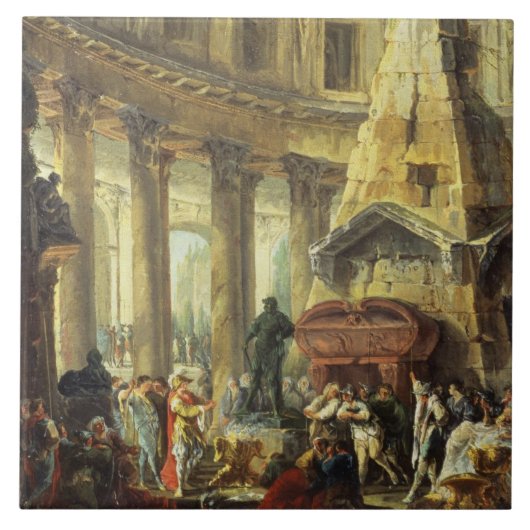 ACの墓を訪問しているT28516アレキサンダー大王 タイル (正面)