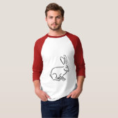 ACアートなウサギのワイシャツ Tシャツ (正面フル)