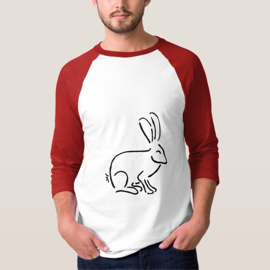 ACアートなウサギのワイシャツ Tシャツ (正面)