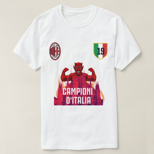 ACミランカンピオーネd_イタリアのスキューデット Tシャツ (デザイン正面)