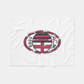 Acミランレトロバッジ フリースブランケット (正面(横))