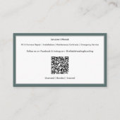 ACユニット加熱冷却Hvac名刺 名刺 (裏面)