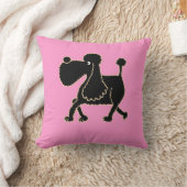 AC素晴らしく黒いプードルの枕 クッション (ブランケット)
